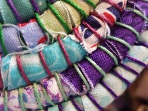 Close up of fabric spira