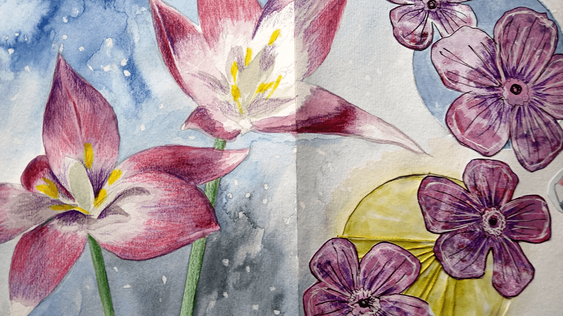 Flower Drawing & Mixed Media Workshop