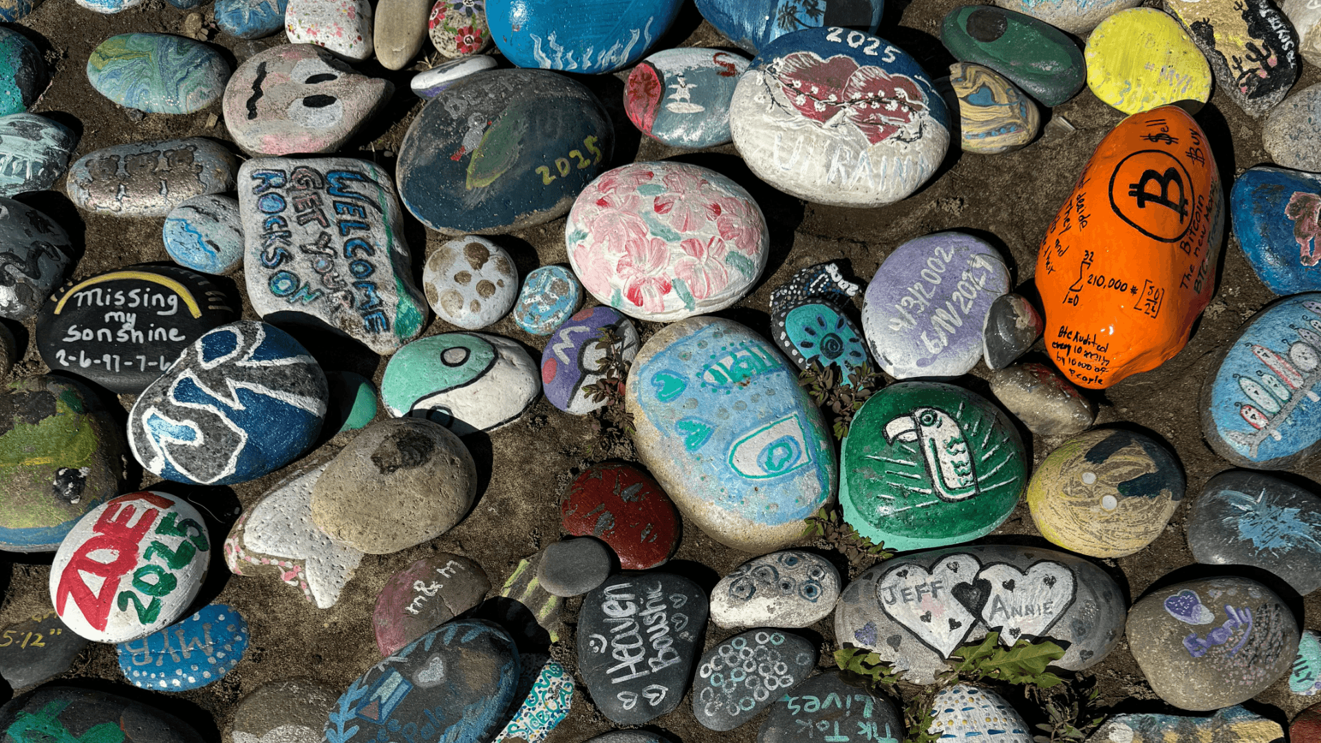 Community Painting Pebbles for Our Crafty Place Front Garden!