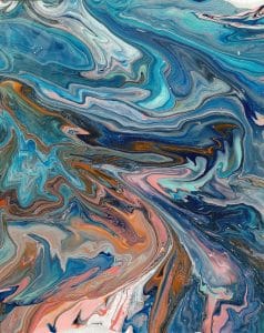 KALEIDO MARBING ART BLUE WAVES