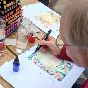 Summer Meadow alcohol ink artwork 4