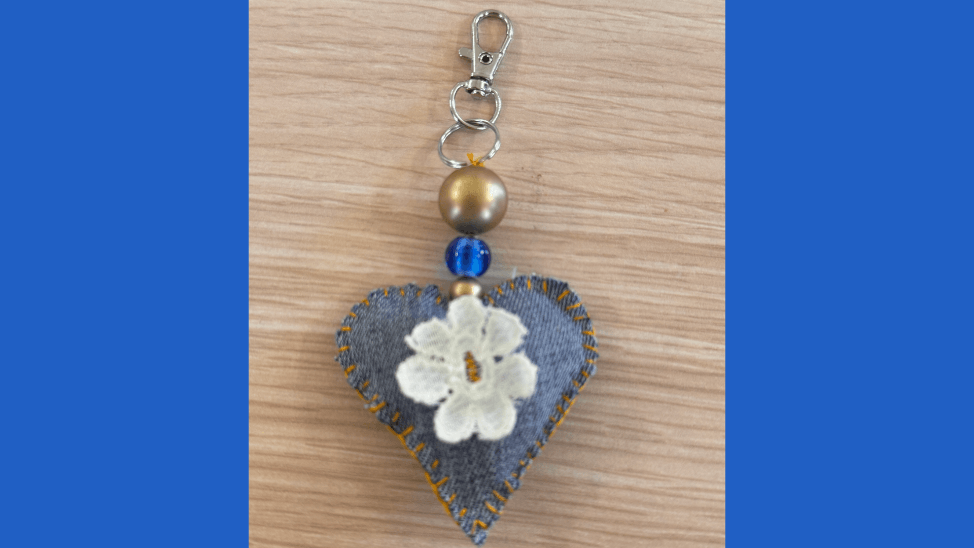 Denim Keyring
